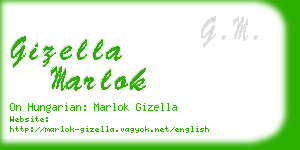 gizella marlok business card